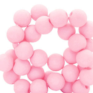 Perles acryliques 6 mm Rose clair