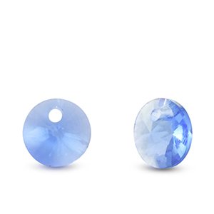 Pendentifs en verre Crystal glass rond Bleu saphir