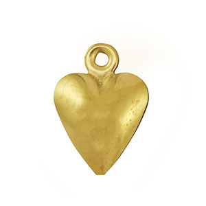Breloques en acier Inox coeur Dor&eacute;
