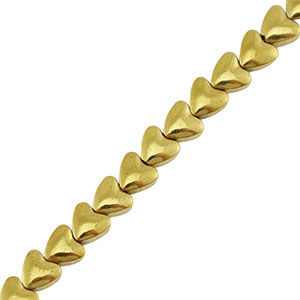 Perles h&eacute;matites c&oelig;ur 4mm Argente