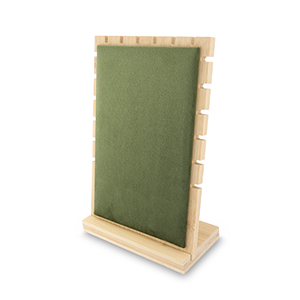 Pr&eacute;sentoir bijoux pour colliers Natural-verte olive