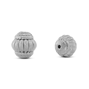 Perles en acier inox ovale Argent&eacute;