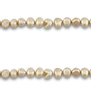 Perles d'eau douce nugget ovale Gris verd&acirc;tre clair