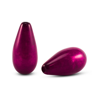 Perles Polaris Elements en forme de goutte Polmo Rouge vin de baies