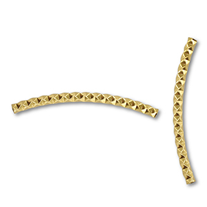 Perles en acier Inox tube Dor&eacute;