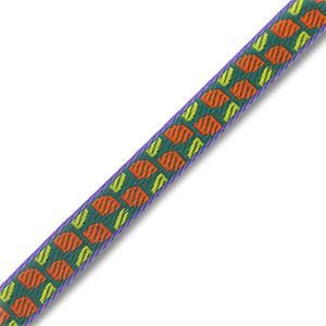 Ruban texte Vert-orange-violet