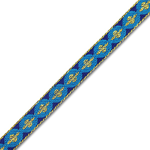 Ruban texte rond avec croix Bleu-dor&eacute;