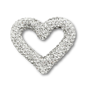 Perles boh&egrave;me coeur Argent&eacute;