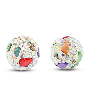 Perles boh&egrave;me rond Multicolore clair
