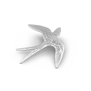 Broches hirondelle Argent&eacute;