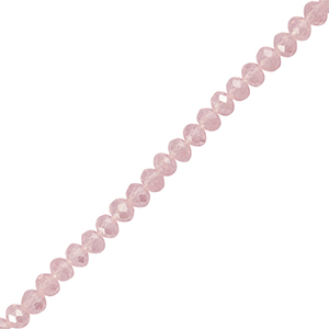 Perles &agrave; facettes 6x4mm disque Heishi Rose clair