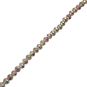 Perles &agrave; facettes 3x2mm disque Heishi Gris