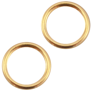 Anneau ferm&eacute; en m&eacute;tal DQ 13.5mm Dor&eacute; (sans nickel)