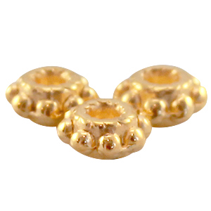 M&eacute;tal DQ tube anneau 5.5x3mm Dor&eacute; (sans nickel)