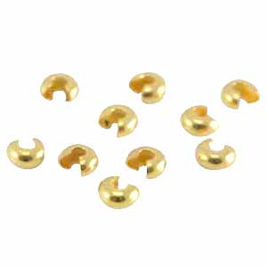 Appr&ecirc;ts en m&eacute;tal DQ cache perles &agrave; &eacute;craser 5mm Dor&eacute; (sans nickel)