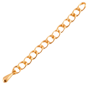 Cha&icirc;nette d'extension en m&eacute;tal DQ Dor&eacute; ros&eacute; (sans nickel)