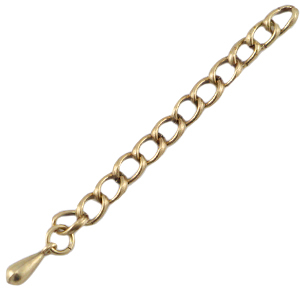 Cha&icirc;nette d'extension en m&eacute;tal DQ bronze antique (sans nickel)