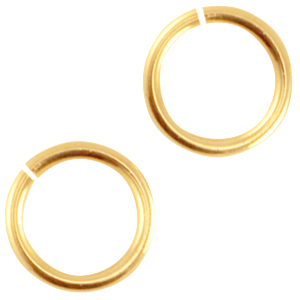 Appr&ecirc;ts en m&eacute;tal DQ anneau bris&eacute; 5mm Dor&eacute; (sans nickel)