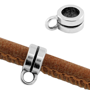 M&eacute;tal DQ anneau avec &oelig;illet &Oslash;3.8mm Argent&eacute; antique (sans nickel)