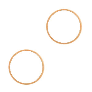 Breloques en m&eacute;tal DQ connecteur cercle 14mm Dor&eacute; ros&eacute; (sans nickel)