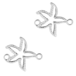 Breloques en m&eacute;tal DQ connecteur &eacute;toile de mer Argent&eacute; antique (sans nickel)