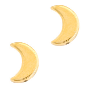 Perles en m&eacute;tal DQ lune Dor&eacute; (sans nickel)