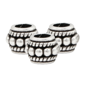 Perles en m&eacute;tal DQ d&eacute;co Argent&eacute; antique (sans nickel)