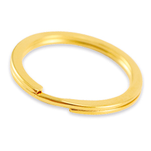 Appr&ecirc;ts en m&eacute;tal DQ anneau porte-cl&eacute;s 30mm Dor&eacute; (sans nickel)