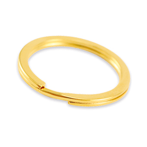 Appr&ecirc;ts en m&eacute;tal DQ anneau porte-cl&eacute;s 25mm Dor&eacute; (sans nickel)