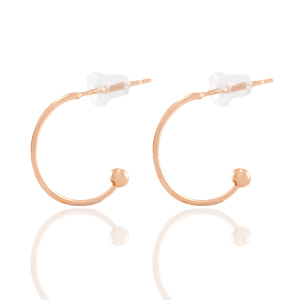 Appr&ecirc;ts en m&eacute;tal DQ cr&eacute;oles 15mm Dor&eacute; ros&eacute; (sans nickel)