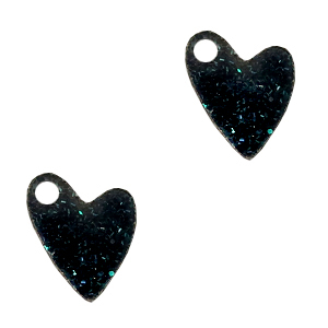 Breloques Plexx coeur brillant Noir