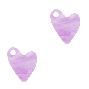 Breloques Plexx coeur Rose lilas