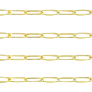 Appr&ecirc;ts en m&eacute;tal DQ cha&icirc;ne maille jaseron for&ccedil;at Dor&eacute; (sans nickel)