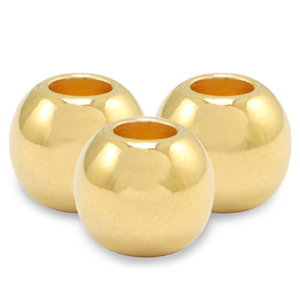 Perles en m&eacute;tal DQ 6mm Dor&eacute; (sans nickel)