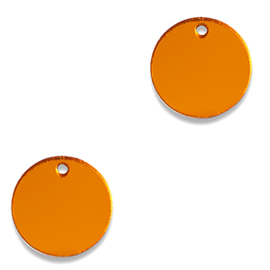 Pendentifs accroche-regard 12mm Orange m&eacute;tallique