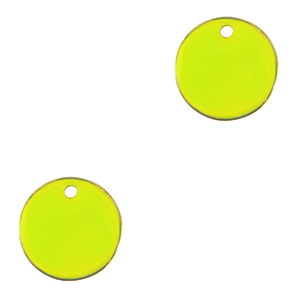 Breloques en m&eacute;tal DQ 10mm Dor&eacute;-jaune n&eacute;on (sans nickel)
