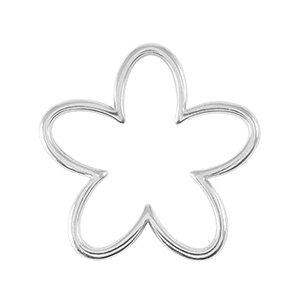 Breloques en m&eacute;tal DQ breloque / connecteur fleur Argent&eacute; antique (sans nickel)