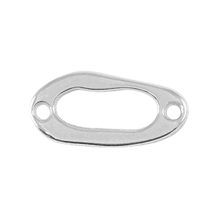 Breloques en m&eacute;tal DQ connecteur ovale Argent&eacute; antique (sans nickel)