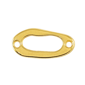 Breloques en m&eacute;tal DQ connecteur ovale Dor&eacute; (sans nickel)