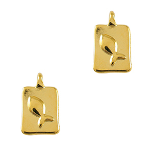 Breloques en m&eacute;tal DQ poisson Dor&eacute; (sans nickel)
