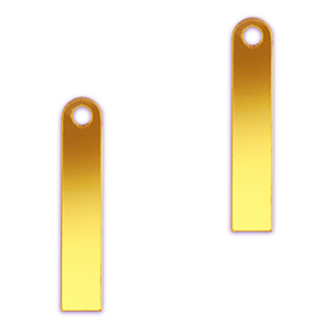 Pendentifs accroche-regard barre Jaune m&eacute;tallique