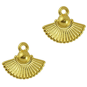 Breloques en m&eacute;tal DQ &eacute;ventail Dor&eacute; (sans nickel)