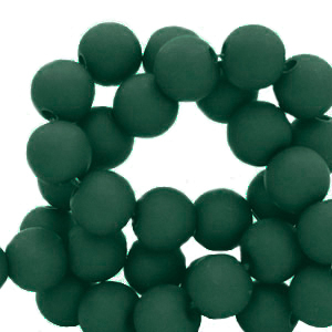 Perles acryliques 8 mm vert fonc&eacute;