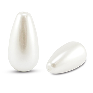 Imitations perles d&rsquo;eau douce goutte Blanc