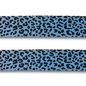 Bandana l&eacute;opard Bleu clair-noir