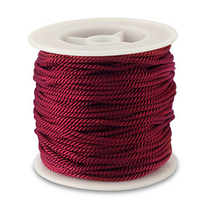 Cordon tendance 2mm Rouge fonc&eacute;