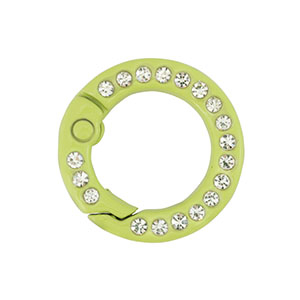Appr&ecirc;ts color&eacute;s anneau porte-cl&eacute;s Vert
