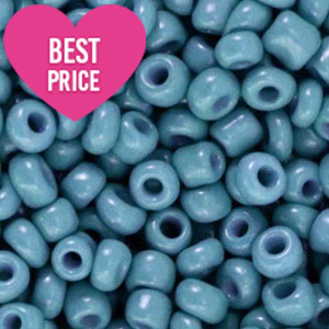 Perles de rocailles 6/0 (4mm) Bleu acier