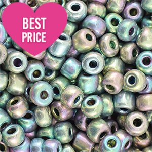 Perles de rocailles 6/0 (4mm) Multicolore galaxie brillance m&eacute;tallique