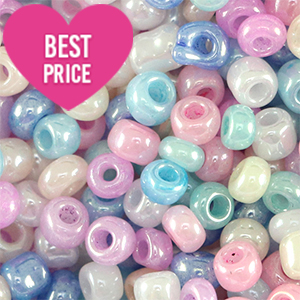 Perles de rocailles 12/0 (2mm) Multicolore brillante pastel